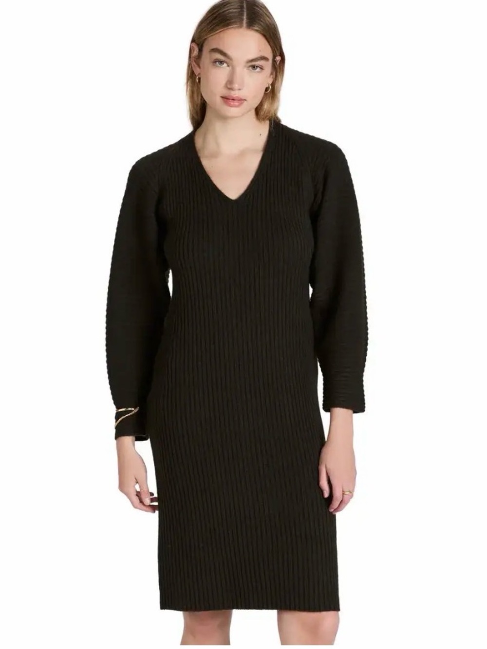 VINCE Fitted Dolman Sleeve Dress